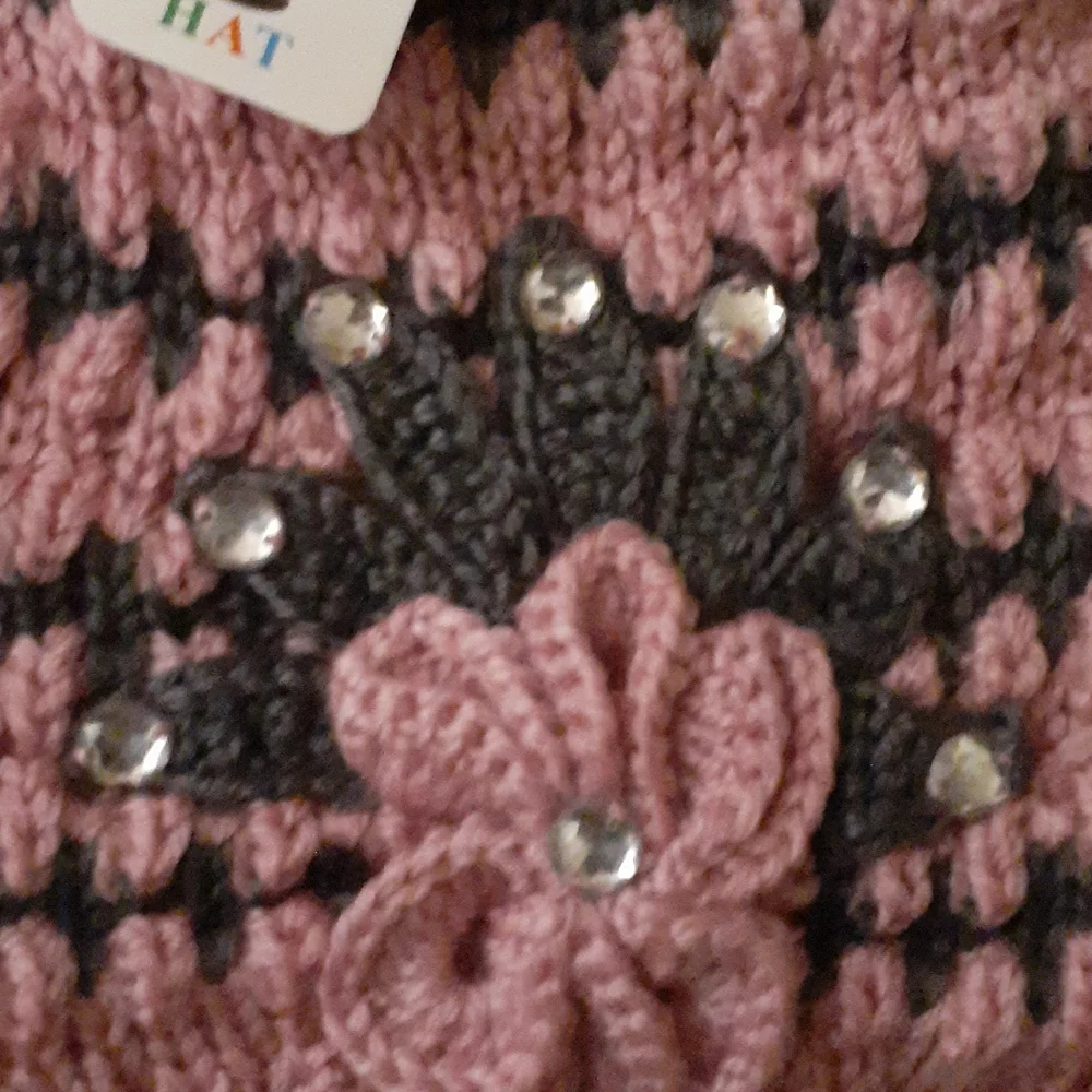 EMBELLISHED WINTER HAT CHILDREN'S NWT ONLY PINK